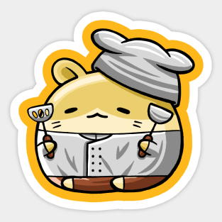 Cute Hamster Chef Sticker